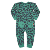 Rock Your Baby Play Suit | Green Leopard - Green Hearts Pink