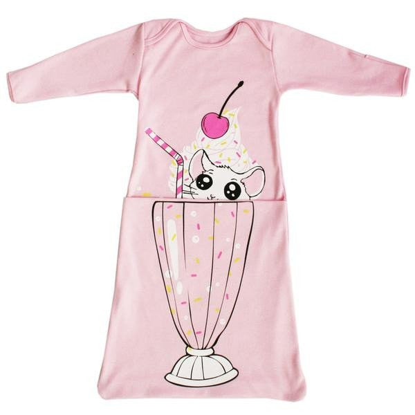 Electrik Kidz Sleepsack | Sundae - Green Hearts Pink