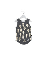 Huxbaby Tank Top | Soldier Bear - Green Hearts Pink