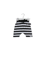 Huxbaby Drop Crotch Shorts | Striped - Green Hearts Pink