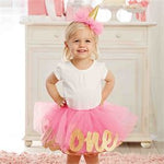 Mud Pie | I'm 2 Glitter Headband & Tutu Set - Green Hearts Pink