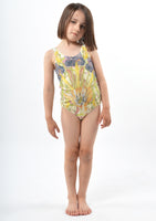 Popupshop Swimsuit | Flower - Green Hearts Pink