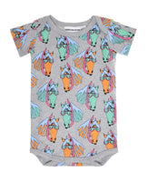 Gardner and the Gang Romper | Pete - Green Hearts Pink