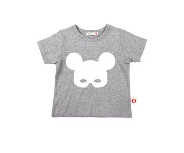 Bebe de Pino Mask Tee | Gray - Green Hearts Pink