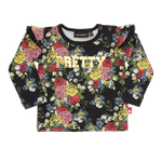 Rock Your Baby Pretty T-Shirt | Midnight Garden - Green Hearts Pink