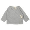 Gray Label Cross Over Top | Grey Melange - Green Hearts Pink