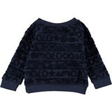 Molo Dag Sweatshirt | Dark Indigo - Green Hearts Pink