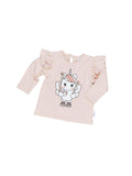 Huxbaby Fairy Unicorn Frill Top  | Peach