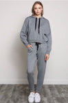 Knit Jogger Set | Grey - Green Hearts Pink