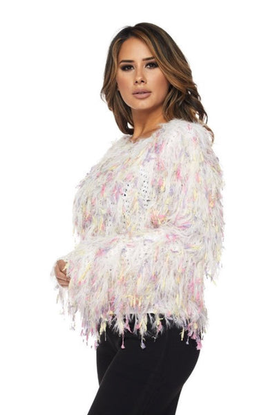 White tassel sweater cheap