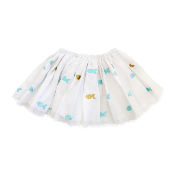 Oh Baby! Fairy Skirt | Fishy Fishy - Green Hearts Pink