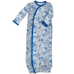 Magnificent Baby | Blue Modern Mosaic Gown - Green Hearts Pink