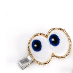OOAHOOAH Hair Clip | Chenille Eyes - Green Hearts Pink