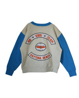 Bandy Button Custo Sweatshirt | Blue - Green Hearts Pink