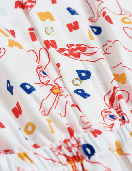 mini rodini rabbit dress MR Rabbit AOP SS Dress | Mini Rodini Dresses