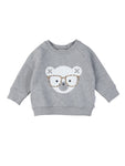 Huxbaby Nerd Bear Sweatshirt | Grey Marle