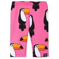 Kukukid Swim Short Leggings | Pink Toucan