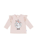 Huxbaby Fairy Unicorn Frill Top  | Peach