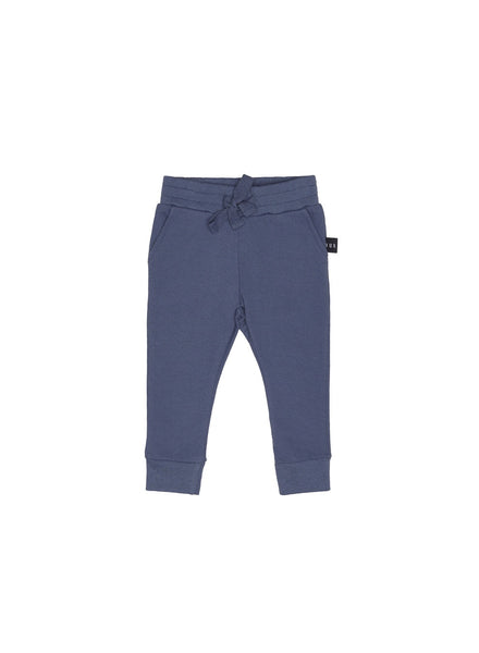 Huxbaby Track Pants | Indigo - Green Hearts Pink