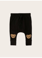 Huxbaby Huxbear Appliqué Drop Crotch Pants | Black