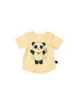 Huxbaby Super Panda T- Shirt | Banana - Green Hearts Pink