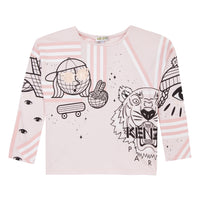 Kenzo LS T-Shirt | Eloa - Green Hearts Pink