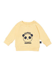 Huxbaby Super Panda Sweatshirt | Banana - Green Hearts Pink