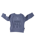 Huxbaby Minimalist Sweatshirt | Deep Blue - Green Hearts Pink