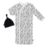 Magnificent Baby | Seeing Spots Magnetic Gown Set - Green Hearts Pink