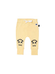 Huxbaby Super Panda Drop Crotch Pant | Banana - Green Hearts Pink