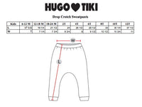 Hugo Loves Tiki Sweatpants | Blue Squirrel - Green Hearts Pink