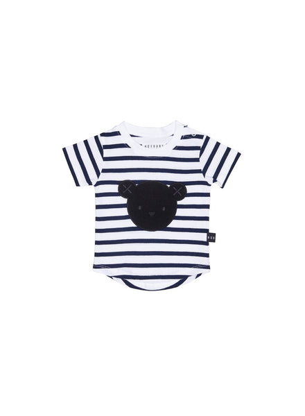 Huxbaby Hux Stripe T-Shirt | Navy - Green Hearts Pink