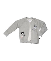Huxbaby Sweat Jacket | Movie Patch - Green Hearts Pink