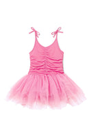 Plum Ruched Tutu Dress | Petunia - Green Hearts Pink