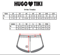 Hugo Loves Tiki Swim Trunks | Peach Bees