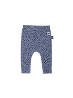 Huxbaby Freckle Drop Crotch Pant | Deep Blue - Green Hearts Pink