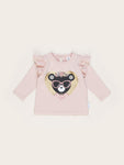 Huxbaby Floral Huxbear Frill Top | Dusty Rose