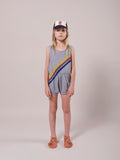 Bobo Choses Crosswise Stripes Fleece Playsuit