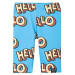 Kukukid Swim Short Leggings | Blue Hello