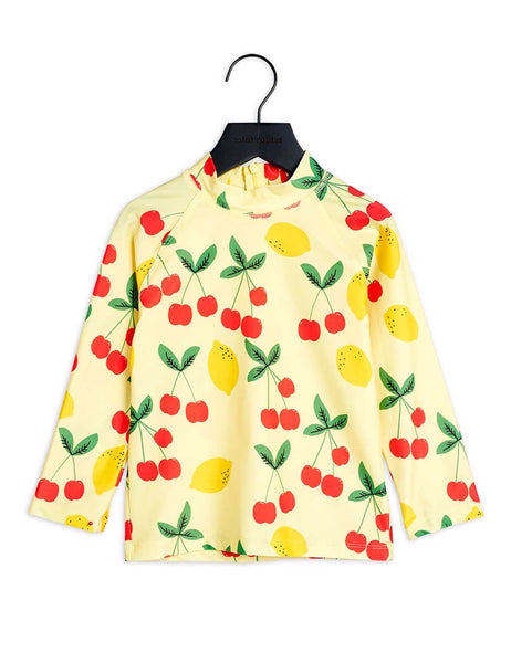 Mini Rodini Cherry Lemonade Swim Top | Yellow