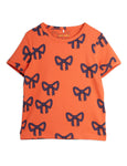 Mini Rodini Bow AOP SS Tee | Red