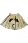 Popupshop Skirt | White Cat - Green Hearts Pink