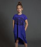 Nununu Tribal Eyes Dress | Deep Purple - Green Hearts Pink