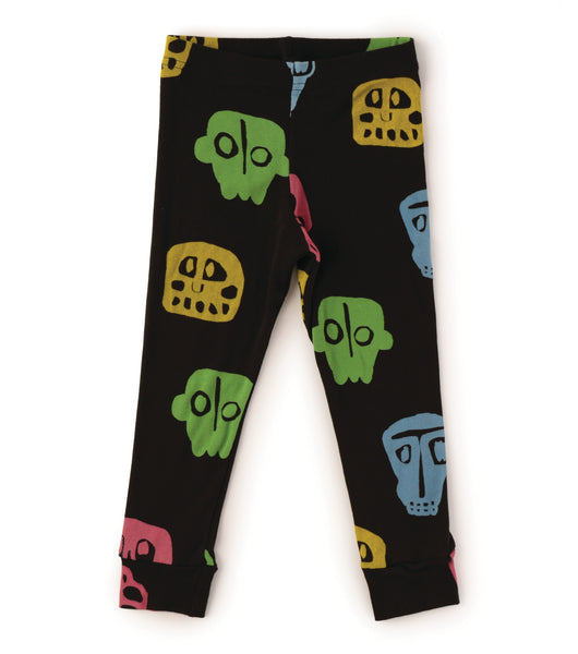 Nununu Rowdy Masks Leggings | Black - Green Hearts Pink