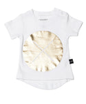 Huxbaby T-Shirt | Gold Circle - Green Hearts Pink