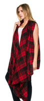 Plaid Vest | Red - Green Hearts Pink