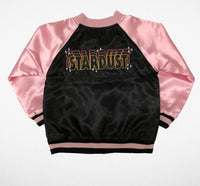 Tiny Whales Satin Jacket | Stardust - Green Hearts Pink