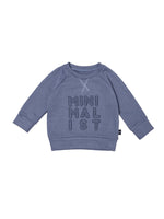 Huxbaby Minimalist Sweatshirt | Deep Blue - Green Hearts Pink