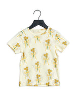 Mini Rodini Winterflowers AOP SS Tee | Yellow