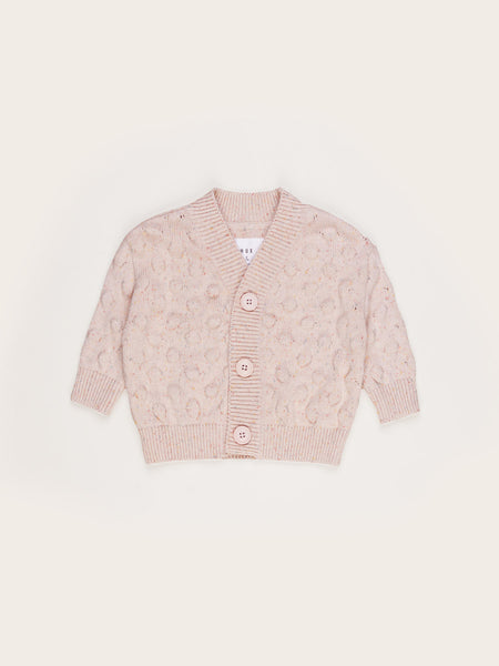 Huxbaby Bubble Sprinkles Knit Cardi | Rose